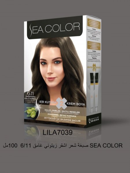 SEA COLOR صبغة شعر اشقر زيتوني غامق 6/11 100مل	